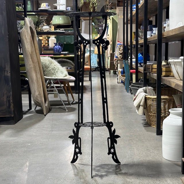 Cast Iron 2 Tier Plant Stand- Black