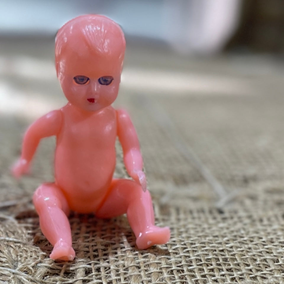 Vintage 1950s Tiny Plastic Doll Toy