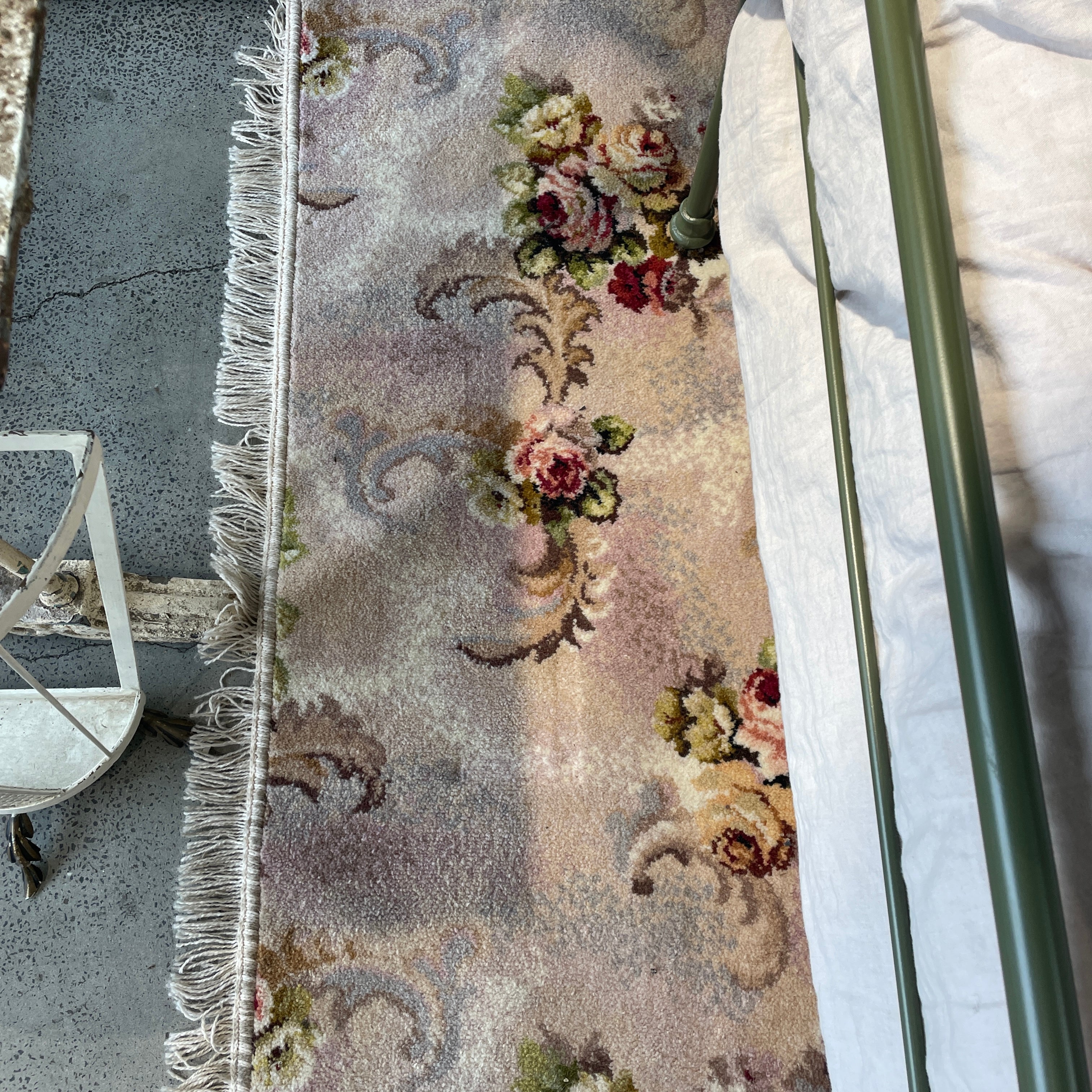 Axminster Wool Floral Rug - 1930's Vinatge