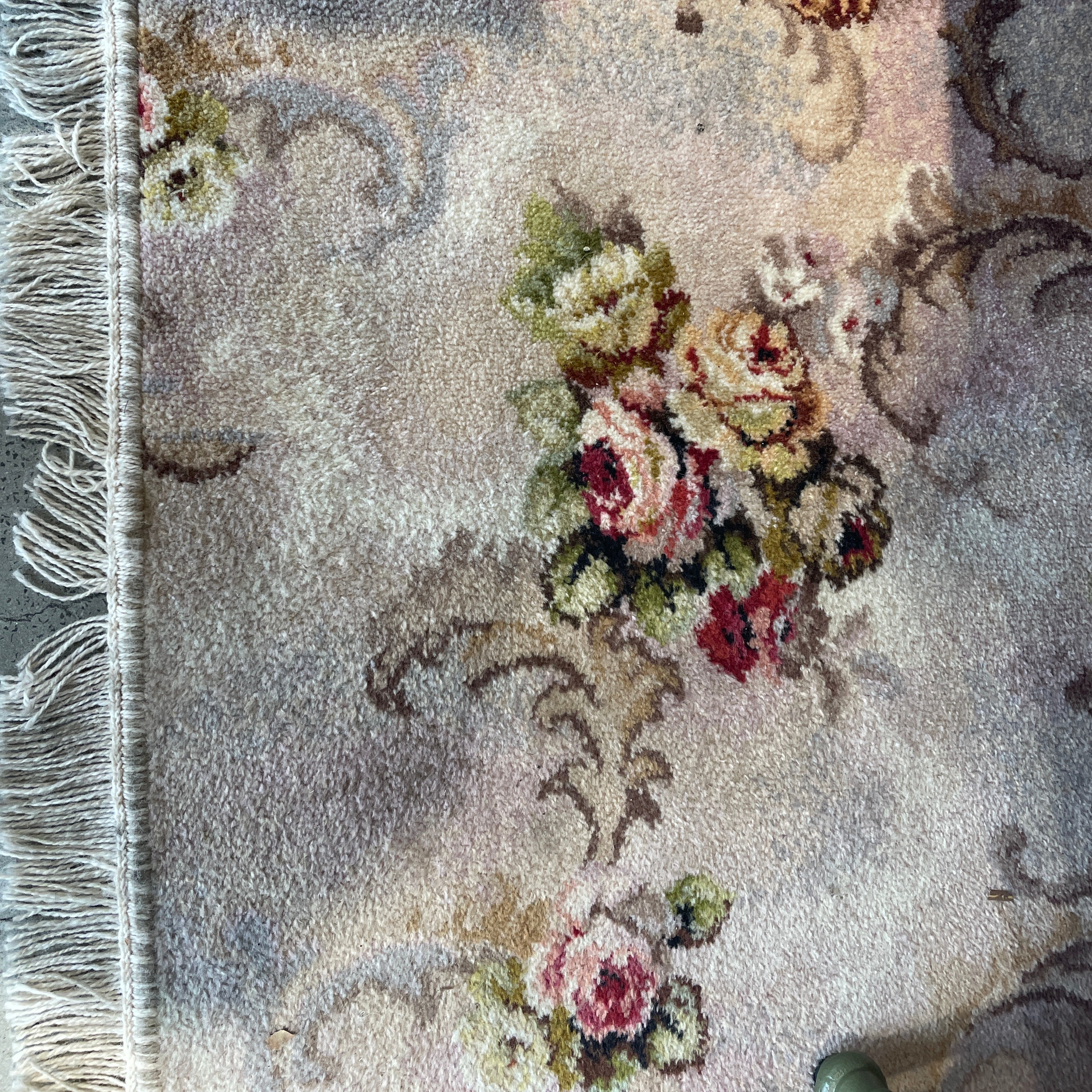 Axminster Wool Floral Rug - 1930's Vinatge