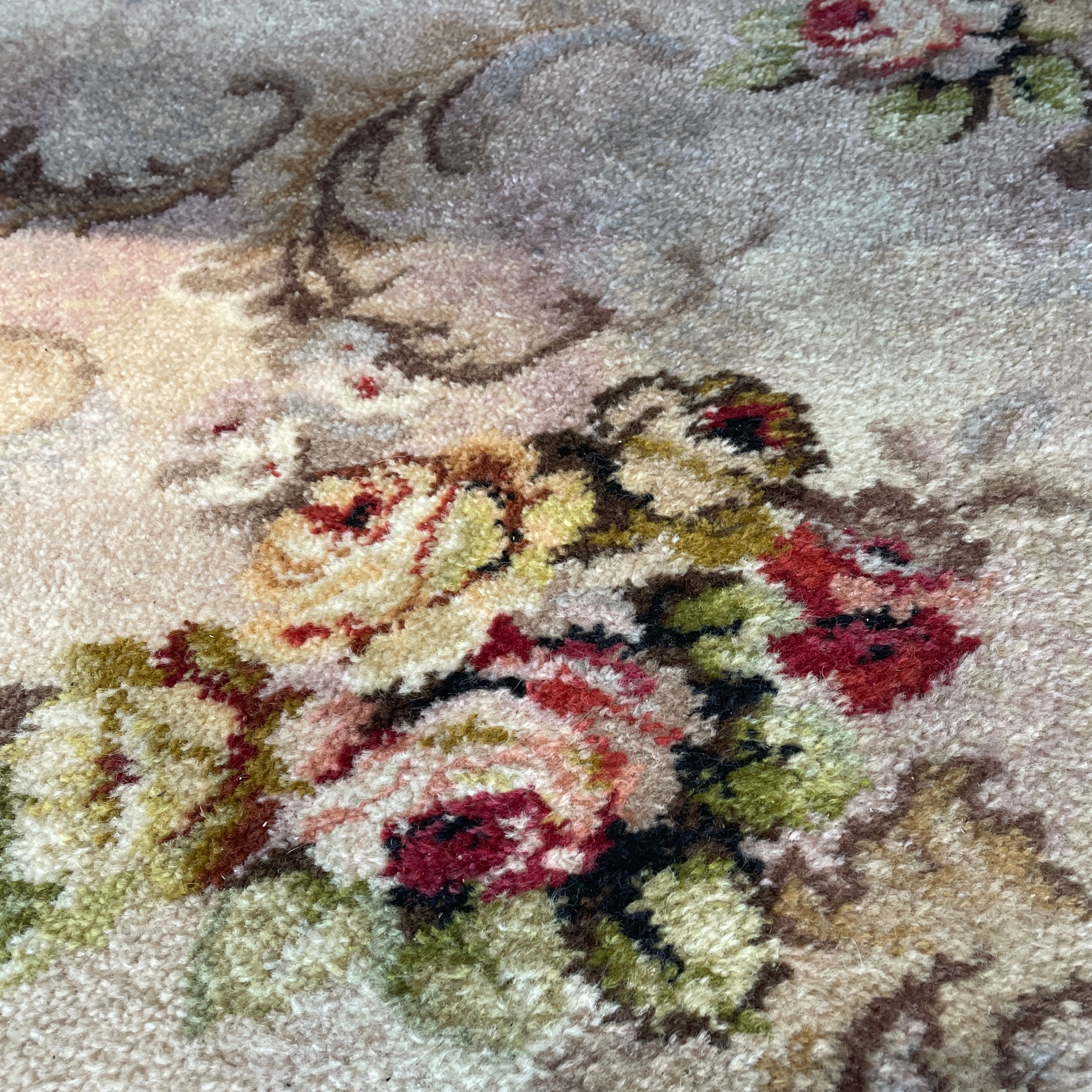 Axminster Wool Floral Rug - 1930's Vinatge