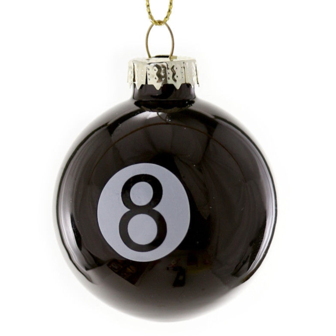 Lucky 8-Ball Ornament - Mercury Glass