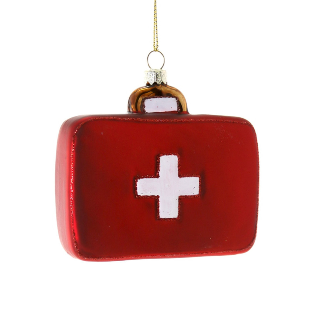 Mercury Glass First Aid Kit Ornament