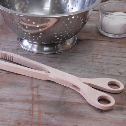 Beechwood Scissor Tongs