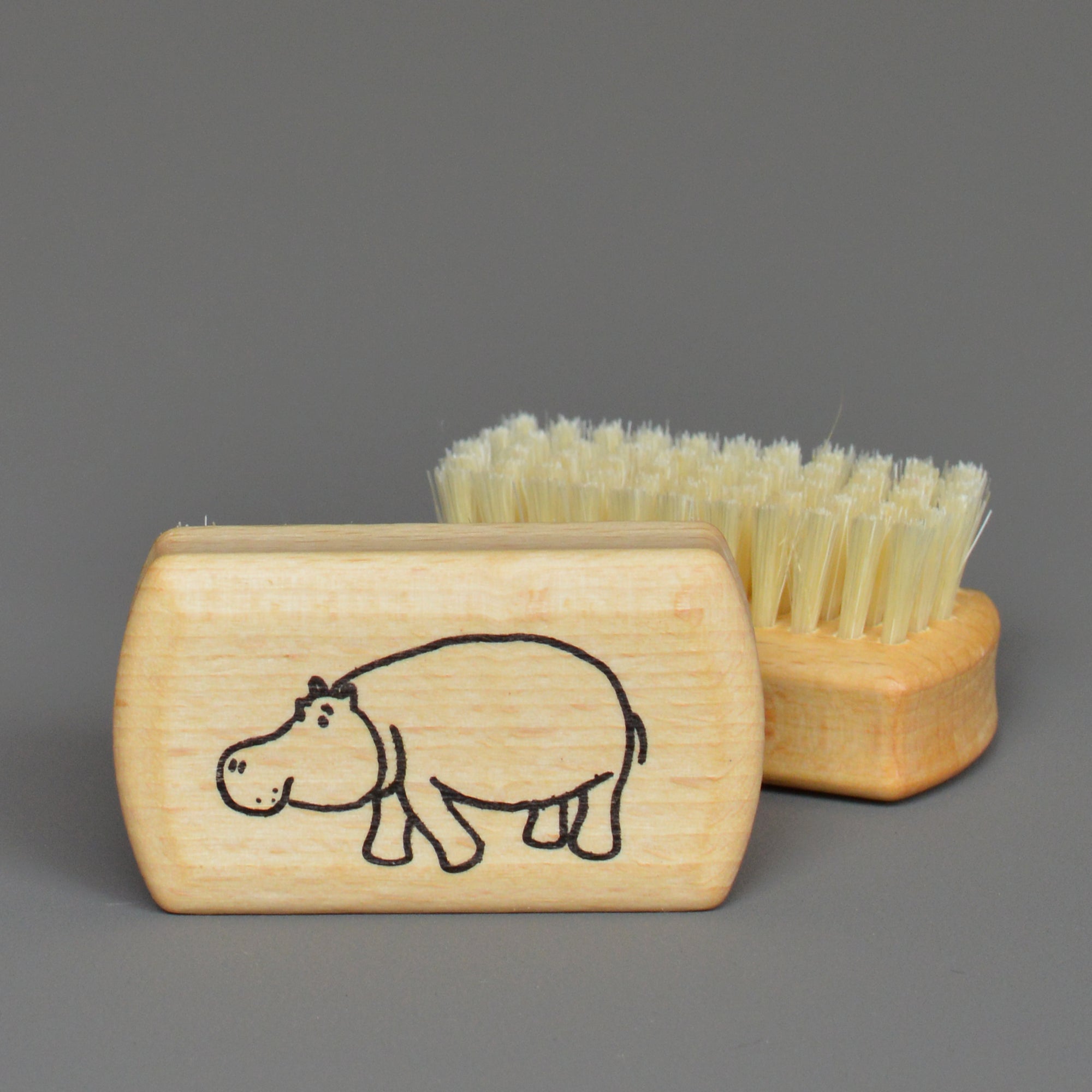 Nail Brush with Hippo