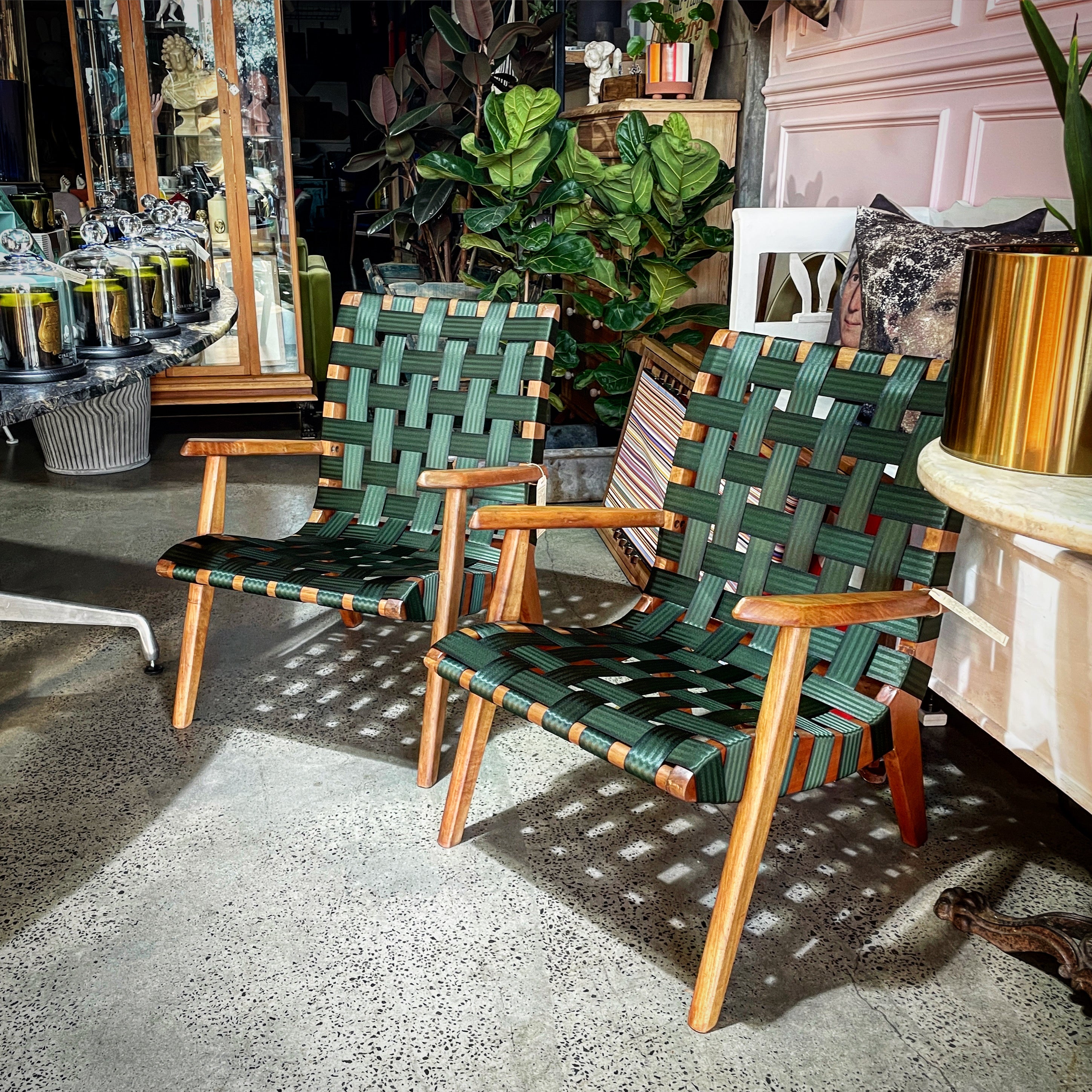 Vintage Webbing Chair by Douglas Snelling