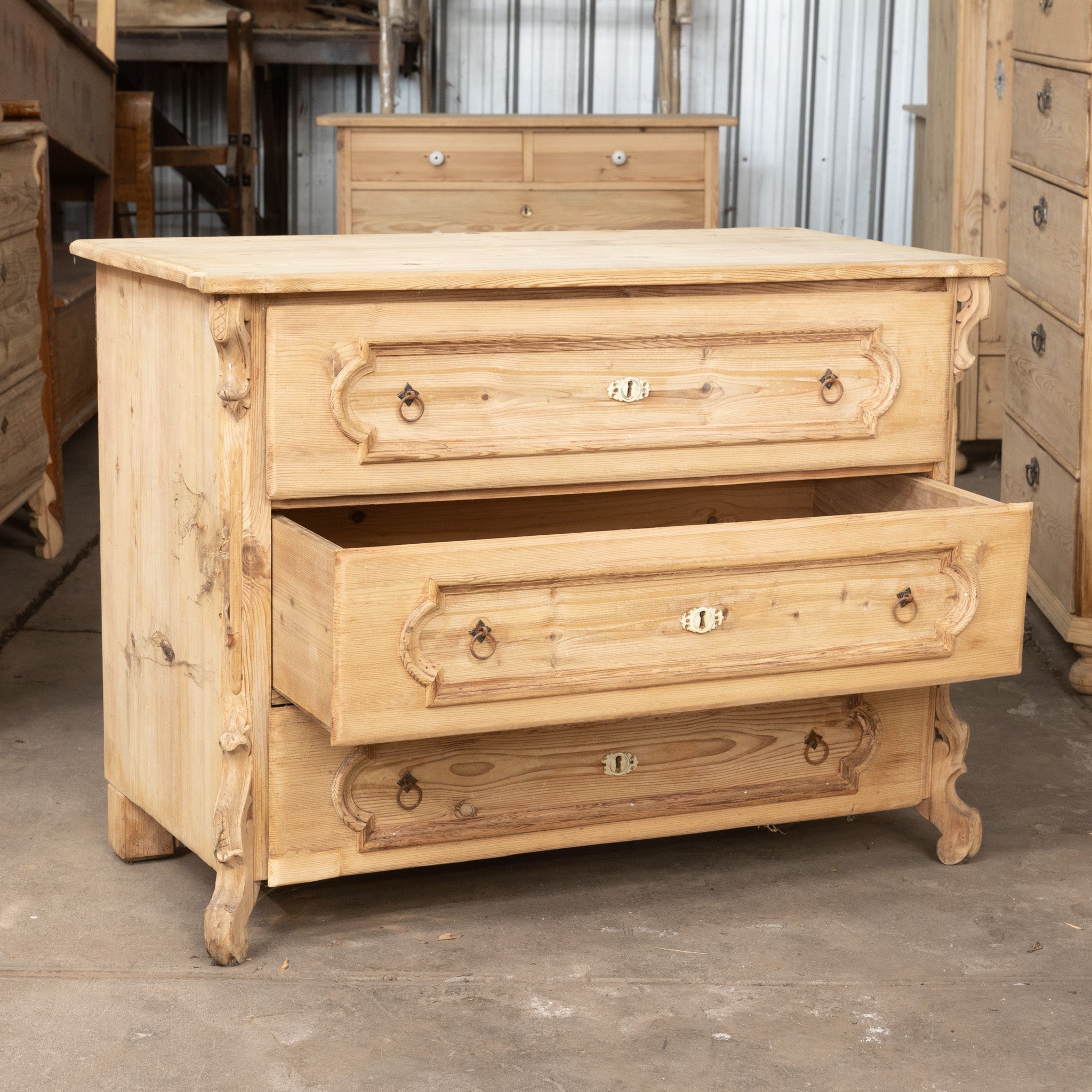 Vintage European Pine Drawers