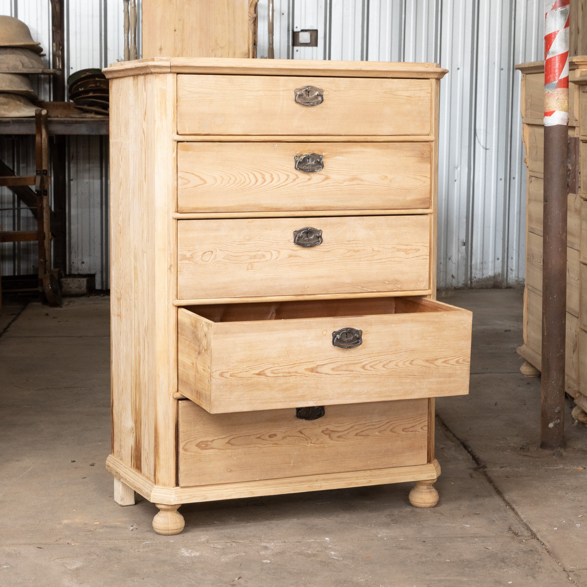 Vintage European Pine Drawers- Tall Boy