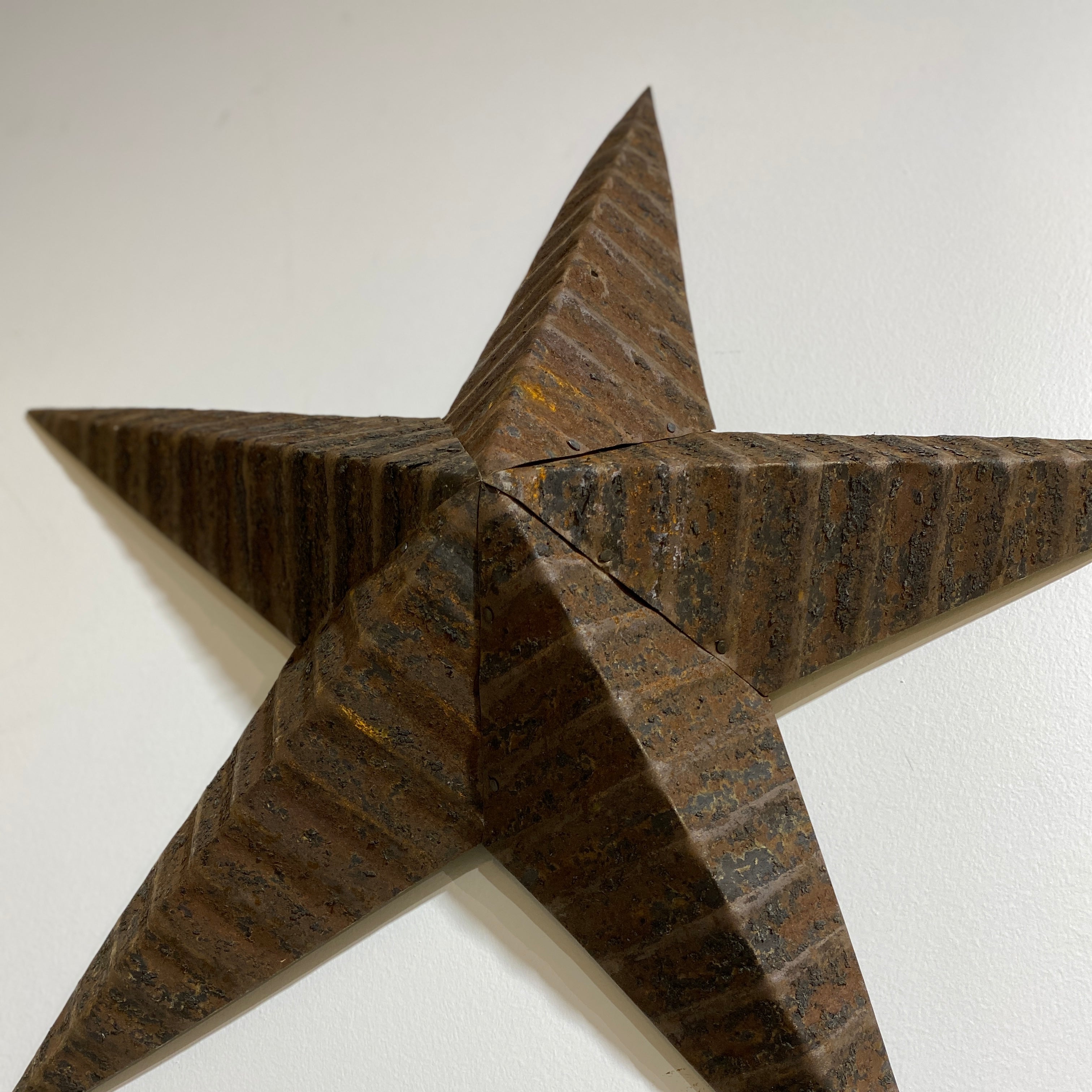 Authentic Amish Barn Star - large 75 CM DIAMETER - RUSTED IRON