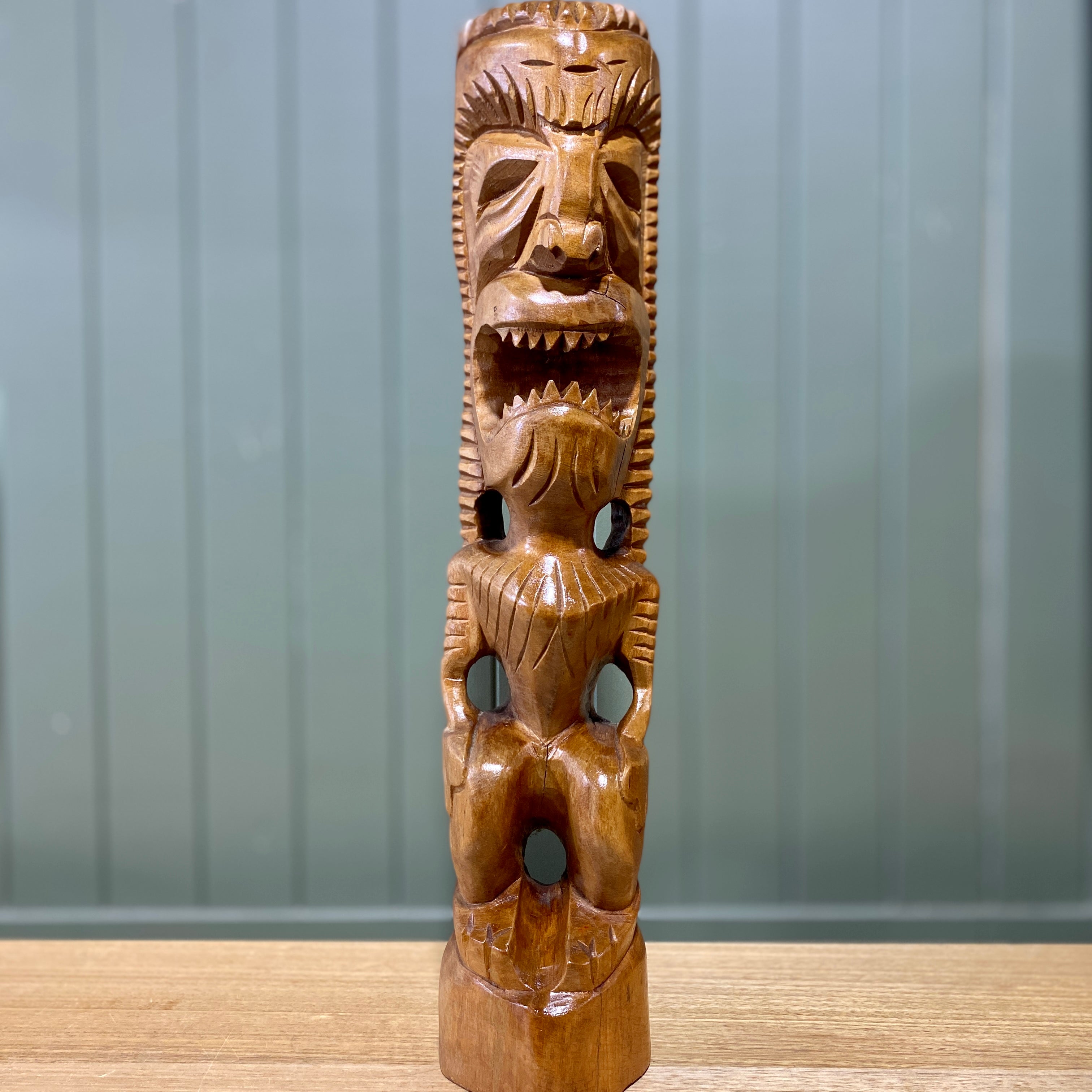 Vintage Hawaiian Tiki Sculpture - Wood