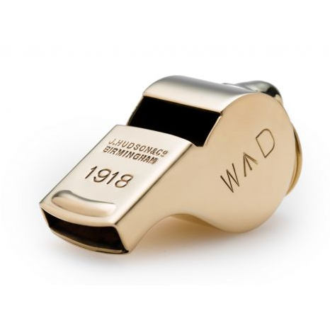 The Acme Thunderer 58 Broad Arrow Whistle in Polished Brass