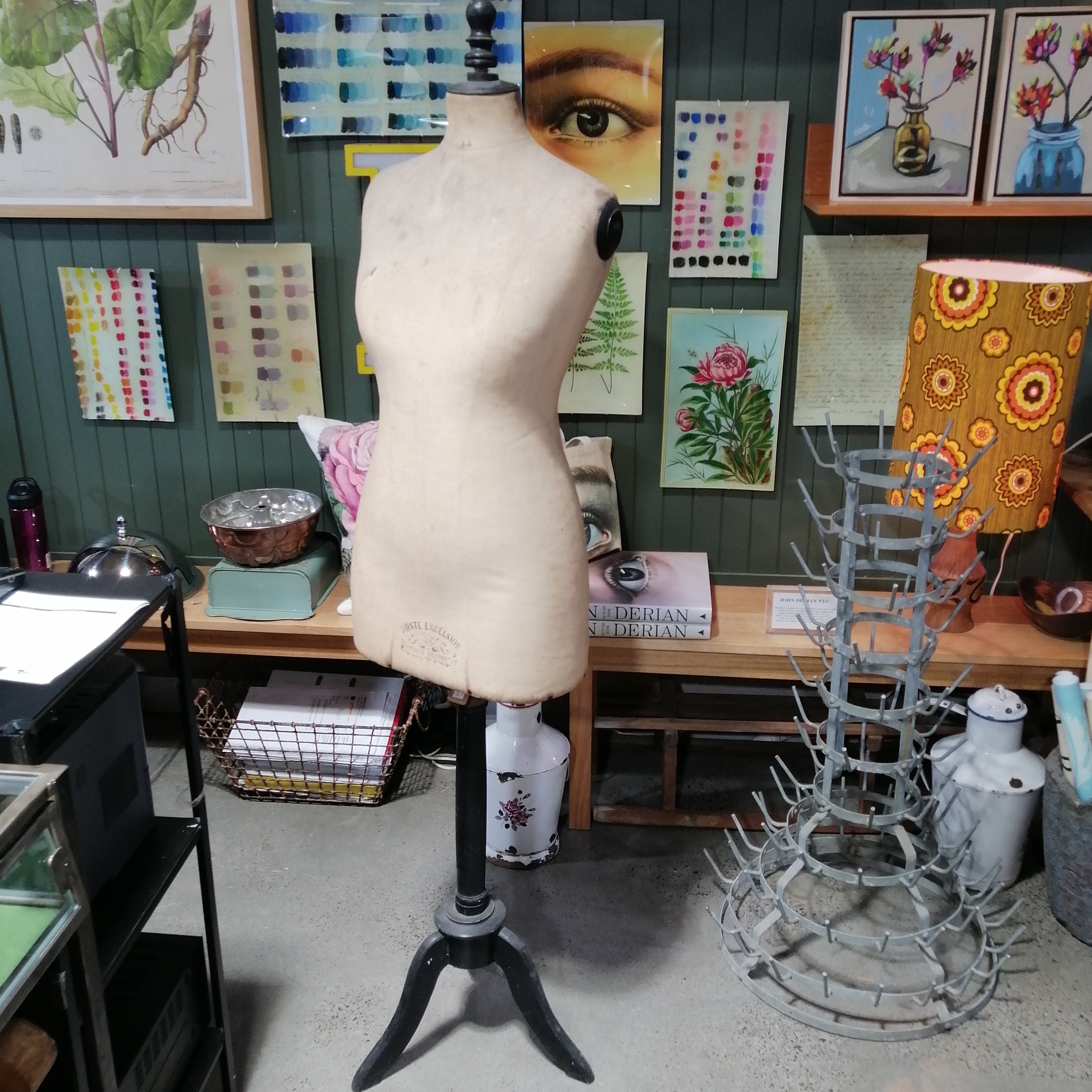 French Mannequin - with dark wooden base